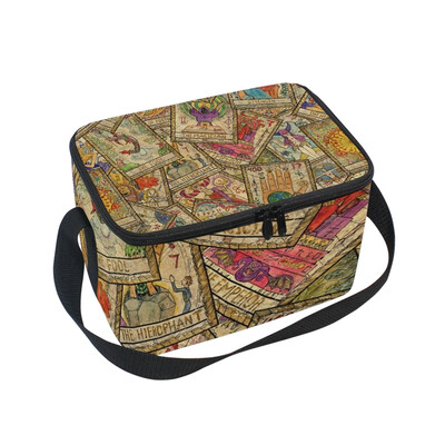 

ALAZA Lunch Box Insulated Lunch Bag Large Cooler Old Colorful Tarot Tote Bag