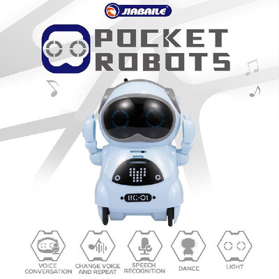 

939A Pocket Robot Talking Interactive Dialogue Voice Recognition Record Singing Dancing Telling Story Mini Robot Toy