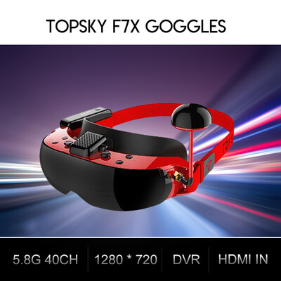 

TOPSKY F7X 58G 40CH 1280 720 High Definition FPV Goggles with DVR Record Function for RC Racing Quadcopter Drone