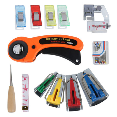 

Willstar 13PCS Fabric Bias Tape Maker Sewing Binding Quilting Tool Presser Foot Kit Craft