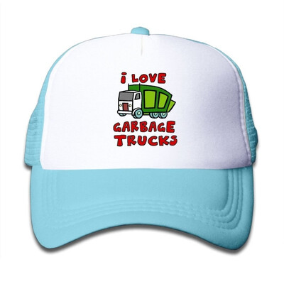 

Oyxinyu I Love Garbage Trucks Mesh Baseball Cap Children Adjustable Sun Hats for Boy Girl