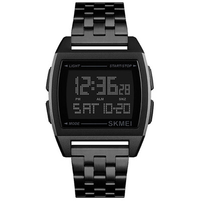 

SKMEI 1368 Men Luminous Digital Stainless Steel Band Electronic Wrist Watch 30M Waterproof
