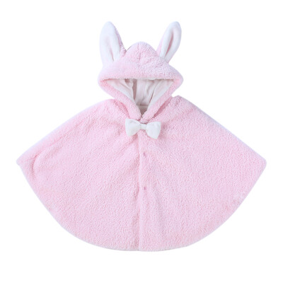 

Fall & Winter Fashion Lovely Warm Cape Baby Girls Outdoor Cute Soft Hoodies Coats with Rabbit Ear