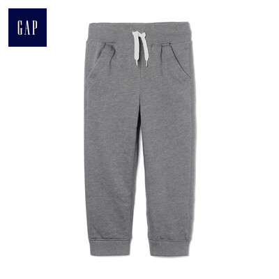 

GAP flagship store childrens clothing baby boy sports pants fleece inner childrens trousers baby casual beam pants pants 398652 mixed color woollen gray 90cm 2T