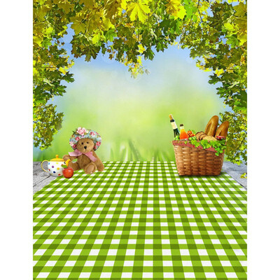 

Warm Green Photo Backdrop 57FT Vinyl Fabric Cloth Digital Printing Photo Background for Birthday s-2405