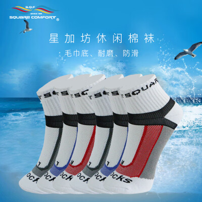 

Star Jiafang sports socks towel bottom cotton socks men&women six pairs of 6683