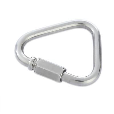 

Mountaineering Climbing 12KN Stainless Steel Triangle Shape Carabiner Connector