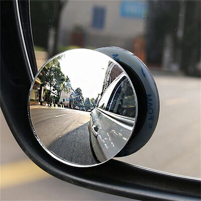 

2Pcs Car Wide Angle Round Convex Mirror Car Vehicle Side Blind Spot Mirror Wide Rear View Mirror Small Round Mirror
