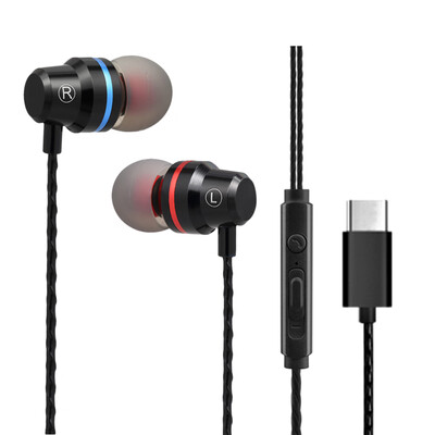 

USB Type-C In-Ear Wired Metal Earphone Headset USB-C Earphone Earbuds In-line Control w Mic for Xiaomi 6 Note 3 MIX 2 Letv LeEco