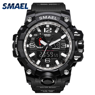 

Mens Stylish Sports Multi-function Electronic Waterproof Watch Dual Display Wristwatches