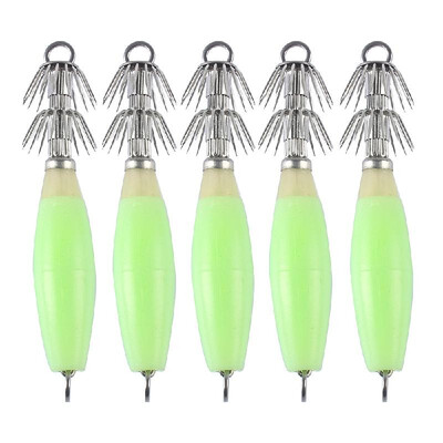 

Luminous Lifelike Squid Hooks Fishing Jig Lures Artificial Hard Baits