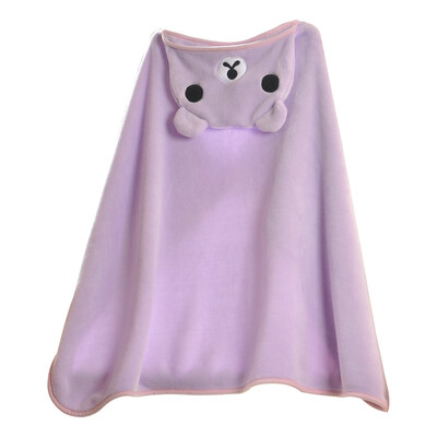 

Kids Hooded Blanket Shawl Warm Flannel Catoon Stroller Car Sofa Bedding Blanket Robe Cape Cloak Boy Girl Purple