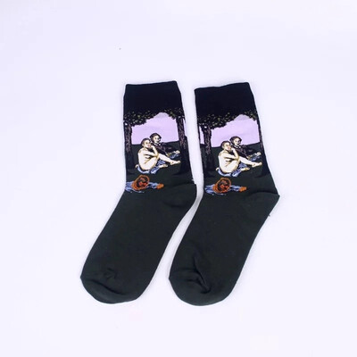 

Aa-shop Men Women Art Color Mid tube Socks