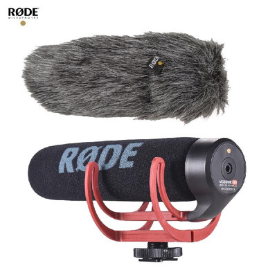 

RODE VideoMic GO Super Cardioid Directional Microphone Lightweight On-Camera Shotgun Microphone with Fur Wind Shield Shock Mount F