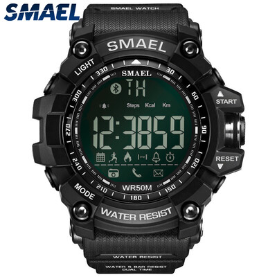 

Mens Stylish Sports Multi-function Electronic Waterproof Watch Dual Display BT Wristwatches