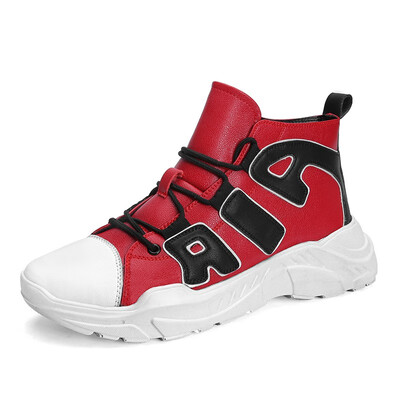 

Mens Shoes Fashion Casual Sneakers Shoes Lace Up Sports Shoes For Men Red White Black Size 39-44