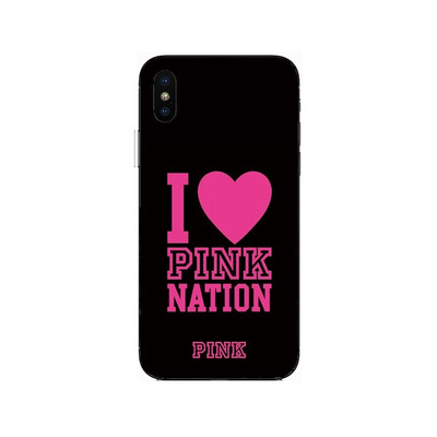 

Pink nation Style VS Victoria Soft Silicone Painting Case For Apple iPhone 6 6s 7 8 Plus X XR XS Max Soft TPU Printed Cover