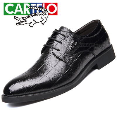 

Cartier crocodile CARTELO British business shoes mens workplace versatile breathable suede leather shoes low to help tie dress shoes 8263 black 44