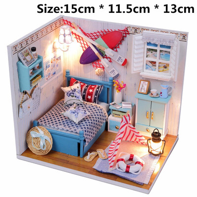 

DIY Home Miniature Doll House Creative Wooden Toy Model Furniture Kit Toys for Kids Birthday Grownups Gift