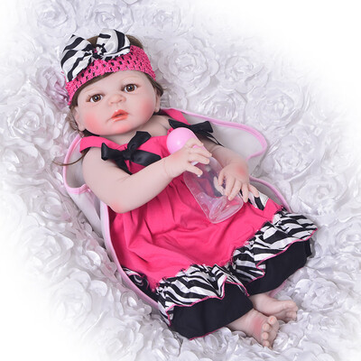 

New Arrival Full Silicone vinyl Reborn Menina 23 Realistic Reborn Dolls Model Lifelike Newborn Baby Dolls Girl Playmates Toys