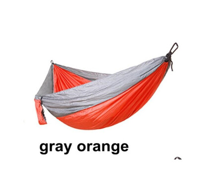 

Double hammock outdoor camping supplies bed 210T parachute cloth hammock orange