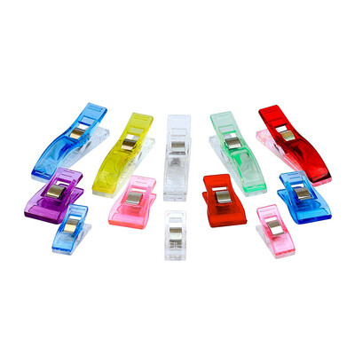 

100Pcs Cloth Sewing Clips Plastic Quilt Tools Patchwork Accessory Fabric Craft Crochet Multicolor with Box Binding Household Edge