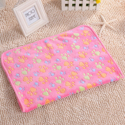 

20x20CM Puppy Blanket Pet Cushion Small Dog Cat Bed Soft Warm Sleep Mat Pet Dog Cat Soft Fleece Blanket Bone Print Cushion