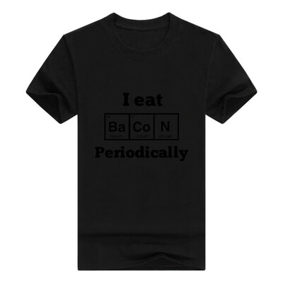 

Funny Bacon Gift Science I Eat Bacon Periodically T-Shirt Top