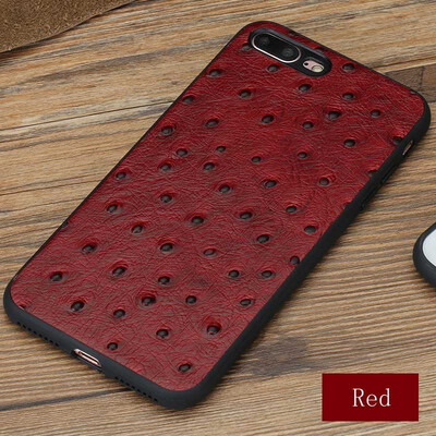 

Leather phone case iPhone5 6 7 8s plus protective shell high-grade ostrich skin all-inclusive for x xs max xr phone case