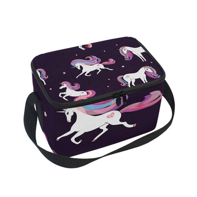 

ALAZA Lunch Box Unicorn Girl Insulated Lunch Bag Large Cooler Tote Bagfor Men Women
