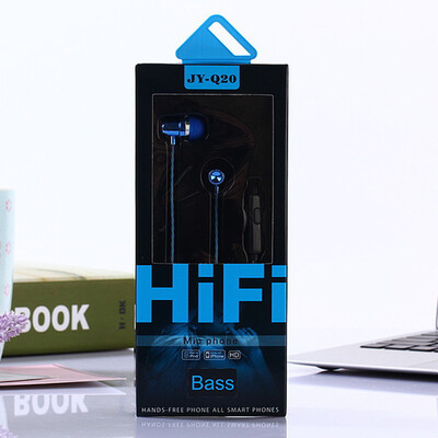 

Foreign trade JY-Q20 in-ear mobile phone headset with is boxed MIC compatible Android Apple universal headphones