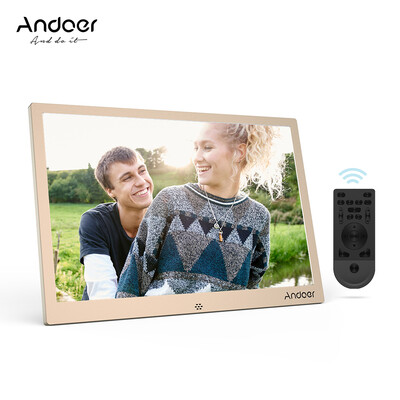 

Andoer 12inch LED Digital Photo Frame 1280 800 Resolution Support 1080P Video Random Play Aluminum Alloy with Remote Control C