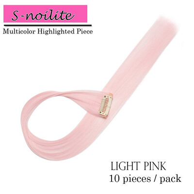 

10pcsset Highlight Streaks Clip in Multicolour Hair Extensions Hairpiece Long Hair