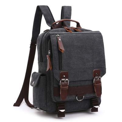 

Canvas Backpack Sling Bag Rucksack for Outdoor Travelling School Sports Pack