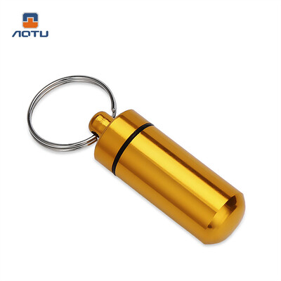 

Aotu AT7605 Outdoor Emergency Portable Aluminum Alloy Medicine Pot Bottle with Key Ring