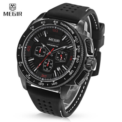 

MEGIR MN2056 Men Quartz Watch Calendar Stopwatch Luminous Male Wristwatch