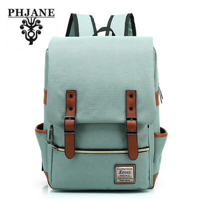 

PHJANE Vintage Laptop Backpack College Backpack School Bag Fits 15-inch Laptop