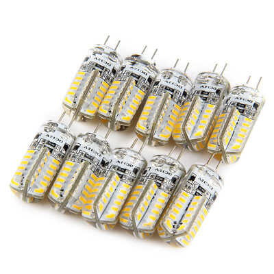 

10pcs 15W G4 Base 48 LED Lamp DC 12V White Light Undimmable 360 Degrees Beam Angle