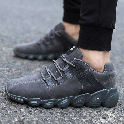 

Breathable men running shoes personality heighten antiskid movement leisure shoes