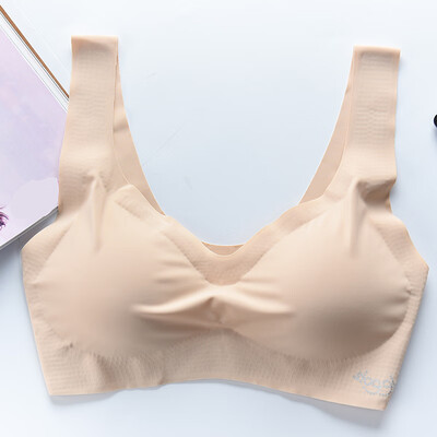 

LAXJOY Lang Yue mark underwear women no steel ring gathered vest sports yoga bra LNWX189255 meat color  code 120-130 kg