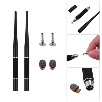 

2-in-1 Capacitive Stylus Pen High Precision with Fiber Tip&Disc Tip Metal TouchScreen Pen for Cell Phone Tablet Laptop Writing