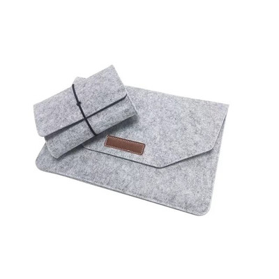 

Luxury Wool Felt Notebook Adapter Power Bag For Macbook Pro Retina 13 15 Laptop Sleeve Handle Case For Macbook Air 11 12 13