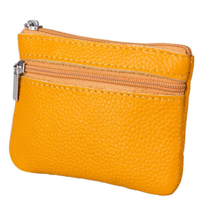 

Fashion Women Men Leather Coin Purse Wallet Clutch Zipper Small Change Soft Bag