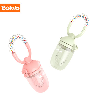 

Pollock bololo wave clucking baby bite trainer teether bite bag food supplement feeding bag combination one pink&one green