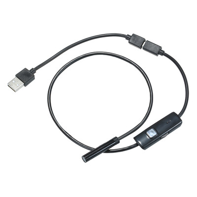 

OWSOO 7MM 6 LED Lens Endoscope IP67 Waterproof Inspection Borescope Wire Snake Tube Camera for OTG Compatible with Android Smart P