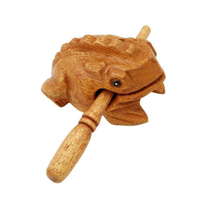 

Wood Fortune Frog Carving Handicraft Musical Instrument Tone Block Tourist Souvenir Sound Wooden Frog