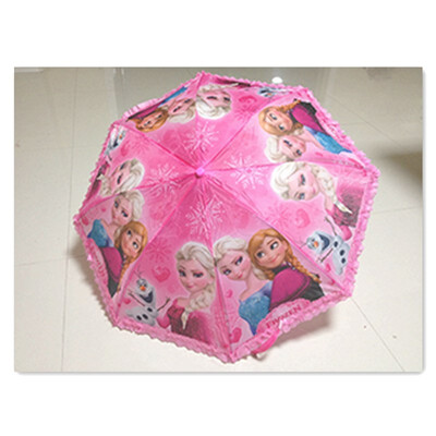 

Frozen Princess Cartoon Baby Child Umbrella Pupil Sunshade Straight Handle Automatic Umbrella