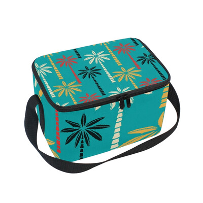 

ALAZA Lunch Box Insulated Coconut Tree Lunch Bag Large Cooler Tote Bag for Men Women