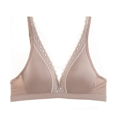 

Bra for women naughty lace wire free t-shirt bh super soft bras for a b c d cup