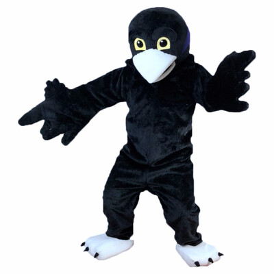 

LangtengBlack Short-haired Eagle Mascot Costume Cartoon Cosplay Party Halloween Christmas Festival Performance